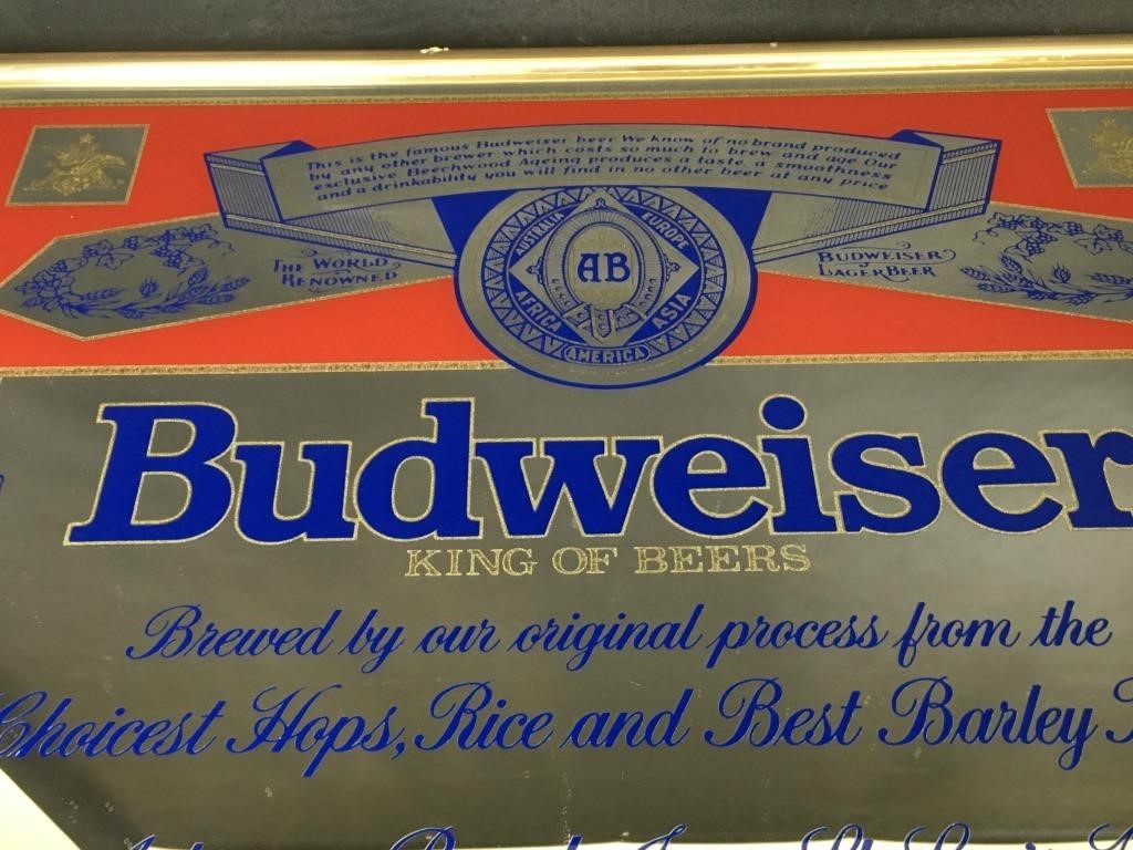 List of Antique 2 piece budweiser mirror number 25 large car with Original Part