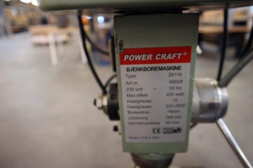 Ung sofistikeret Typisk Power Craft søjleboremaskine | Campen Auktioner A/S