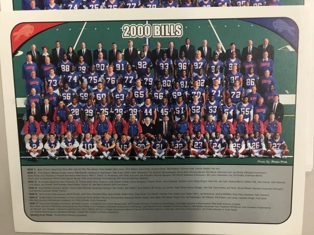 Lot of 2000 Bills Team Photos | CDN Auctions