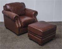 Brown Overstuffed Leather Chair, Overstuffed Leather Chairs