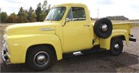 1954 Ford F-100 Pickup, 302 gas eng, Borg Warner T-10 4-spd trans, restored, runs, very nice cond (has title) View 1