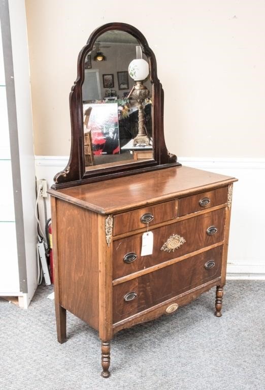 2 Dresser With Mirror By The Helmers, Helmers Antique Dresser