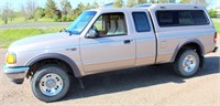 1997 Ford Ranger XLT, 4x4, ext cab, camper shell, 4 liter eng, auto trans, 1-owner, approx 180k mi. (view 1)