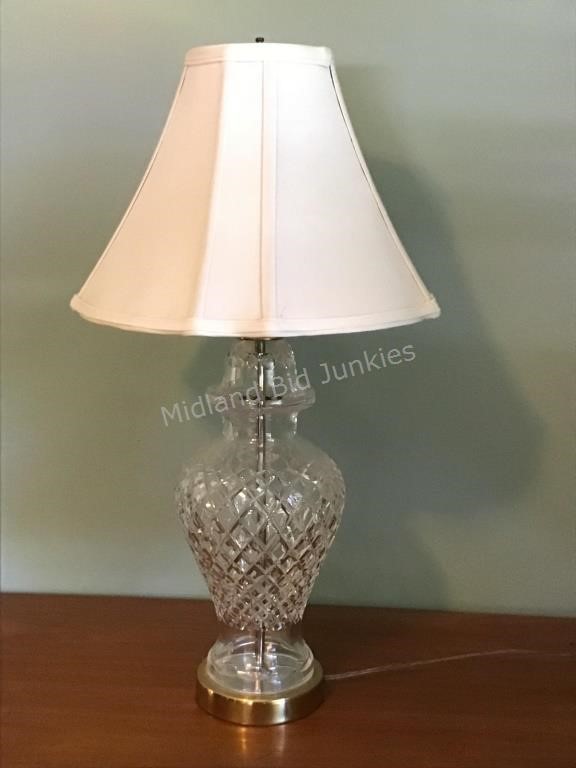 Waterford Crystal Table Lamp Midland, Waterford Crystal Table Lamps Auction