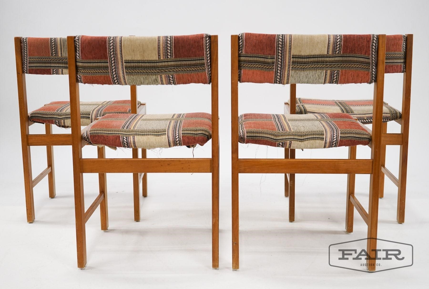 Set Of 4 D Scan Teak Dining Chairs, Danish Teak Dining Chairs Craigslist