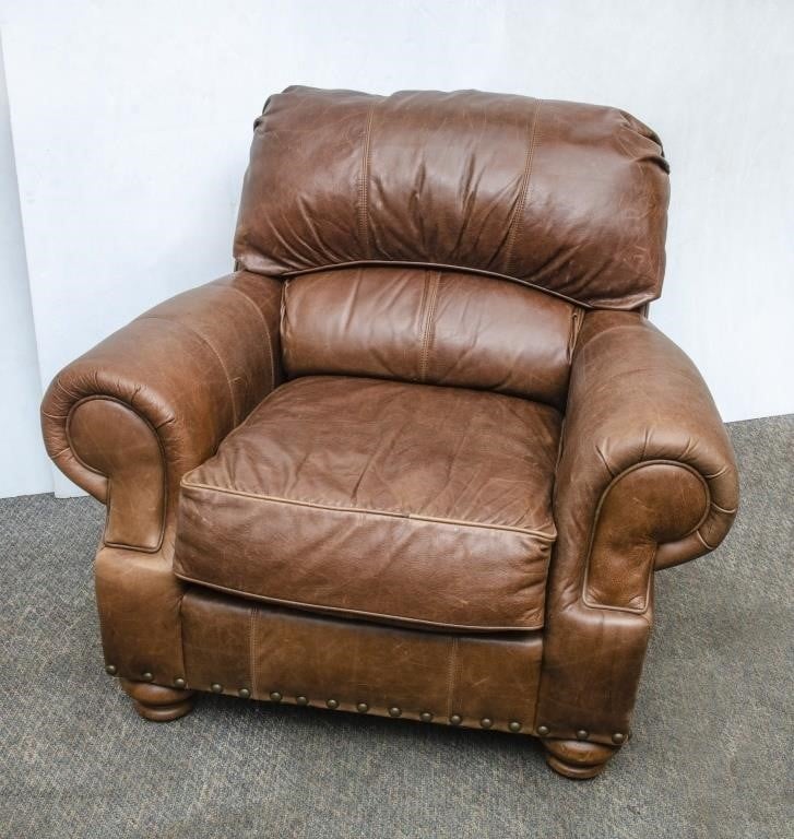 Broyhill Brown Leather Chair The K, Broyhill Leather Couch