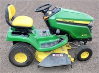Lot # 5002. JD X350 Riding Mower, runs good.  Absentee bidding available on this item.  Click catalog tab for more information.