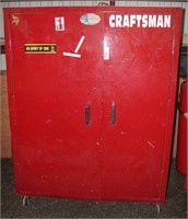 Lot # 5016, HD Metal Storage Cabinet, on casters, 78" h x 30" d x 60" w.   Absentee bidding available on this item.  Click catalog tab for more information