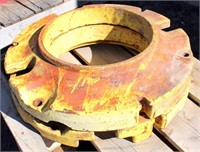 Lot 9005: (2) JD Tractor Wheel Weights  Absentee bidding available on this item. Click catalog tab for more information & pictures.