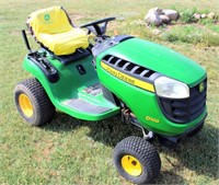 Lot 5011B- JD D100 Lawn Tractor   Absentee bidding available on this item. Click catalog tab for more information & pictures.