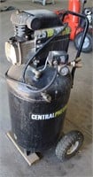 Lot 5019 - Central Pneumatic Upright Air Compressor   Absentee bidding available on this item. Click catalog tab for more information & pictures.