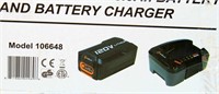 Box showing the type of  battery needed for elec push mower