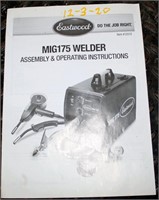 Manual for Eastwood Mig 175 Wire Feed Welder