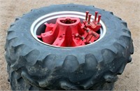 (2) 14.9 - 28 Tractor Pulling Tires for Farmall H, matched set, spoked