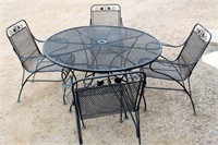Wrought Iron Patio Table & 4-Chairs