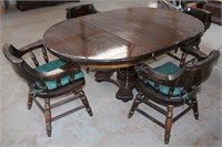 Heavy/Solid Wood Dining Table w/4-Chairs