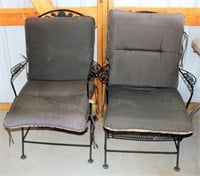 Metal Patio Chairs w/Cushions