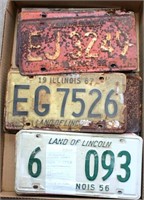Vintage IL License Plates