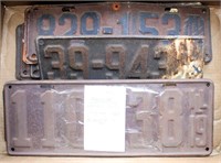 Vintage IL License Plates