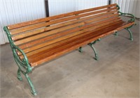 Wood/Metal Bench, 8' long