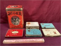 Lot With Vintage Tins/Containers Mostly Tobacco