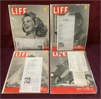 Large Box With Life Magazines From WWII