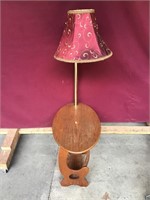 Oak and Bass Lamp Table
