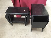 Two Vintage Painted Magazine Tables