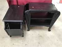 Two Vintage Painted Magazine Tables