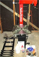 Lot 5015 - Manual Tire Changer -  Absentee bidding available on this item.  Click catalog tab for more pics, video & info.