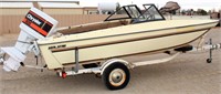 Lot 5025 - Sea Star Boat w/Trlr - no title - Absentee bidding available on this item.  Click catalog tab for more pics, video & info.