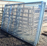 (7) Dog/Pet Kennel Chain Link Panels (2 w/gates)