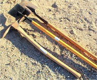 Yard Tools, Shovel, Pick Axe, Scraper